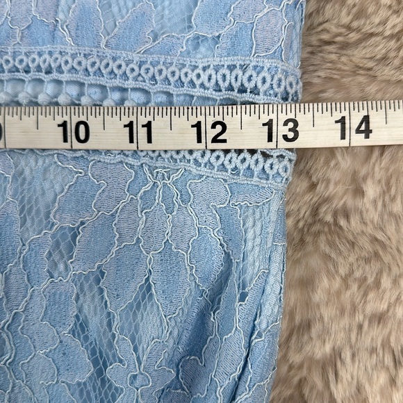 PrettyLittleThing | Dusty Blue Long Sleeve Lace Bodycon Dress - Picture 16 of 17